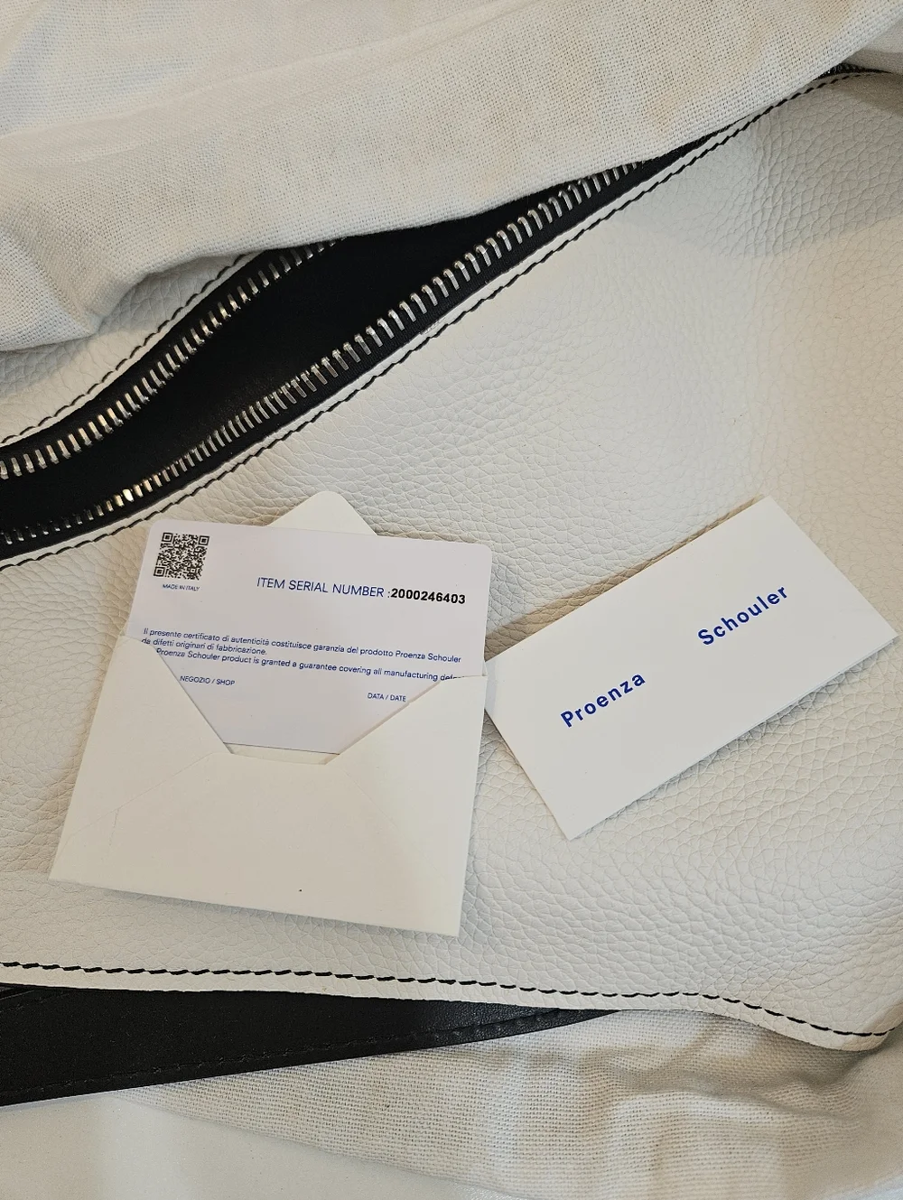 Proenza Schouler Hobo Bag Leather White And Black Purse